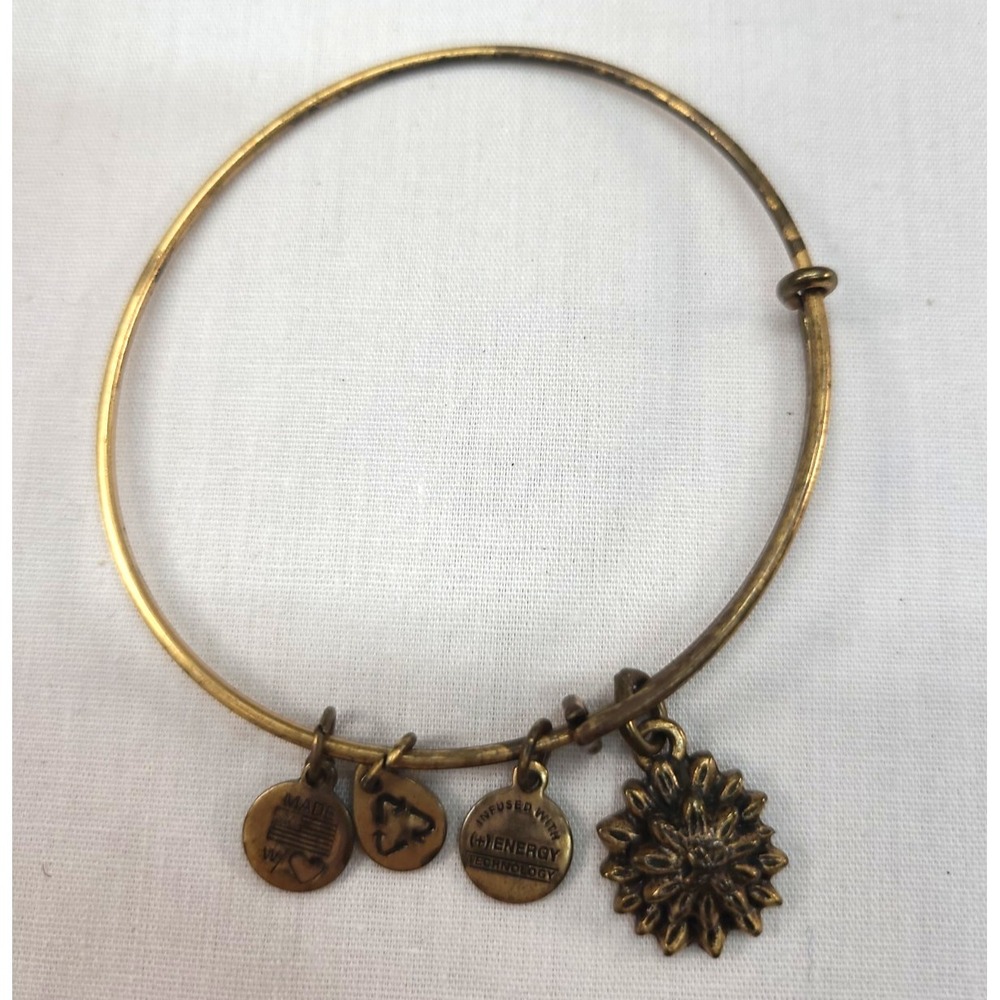 Alex and Ani Water Lily Charm Bracelet